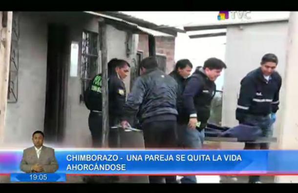 Pareja se suicidó ahorcándose en Chimborazo