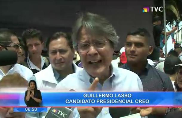 El candidato Guillermo Lasso realizó su agenda en Quito